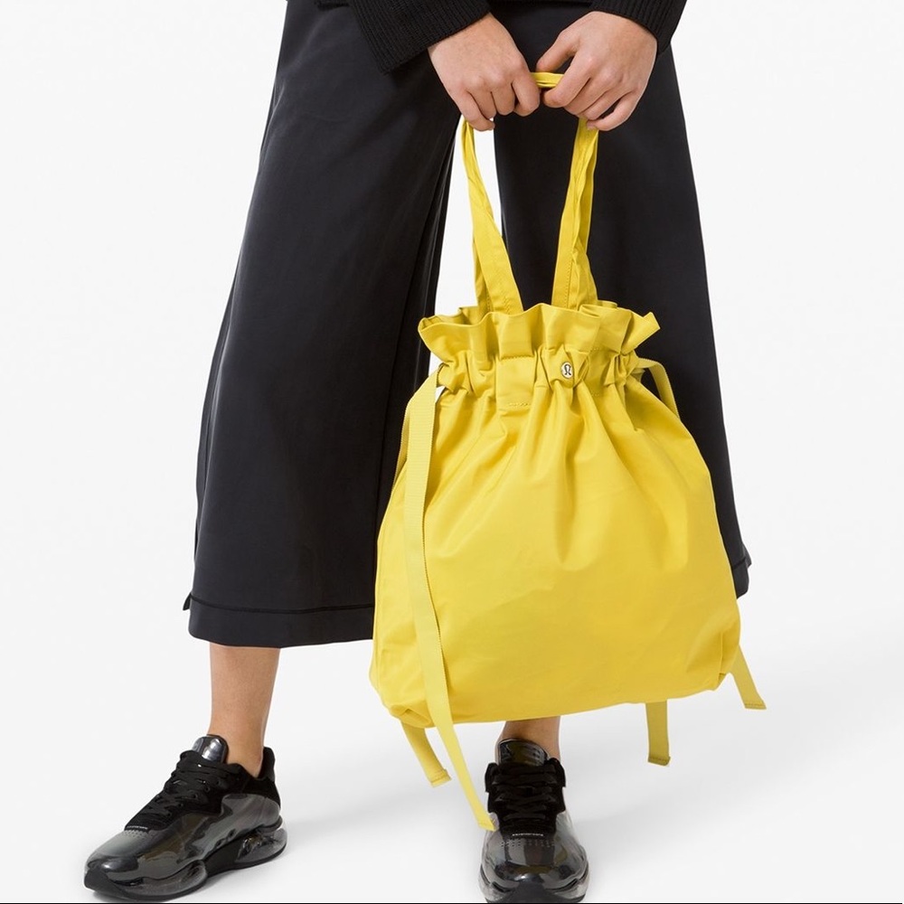 lululemon athletica Yellow Drawstring Tote Bag